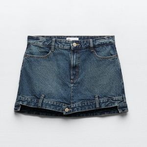 Zara denim mini skirt